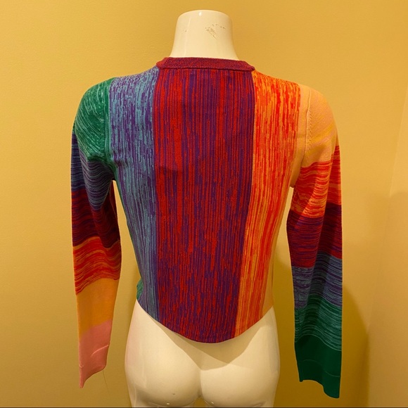 🎀SOLD🎀Alice + Olivia Connie Rainbow Knit Sweater - Picture 7 of 8